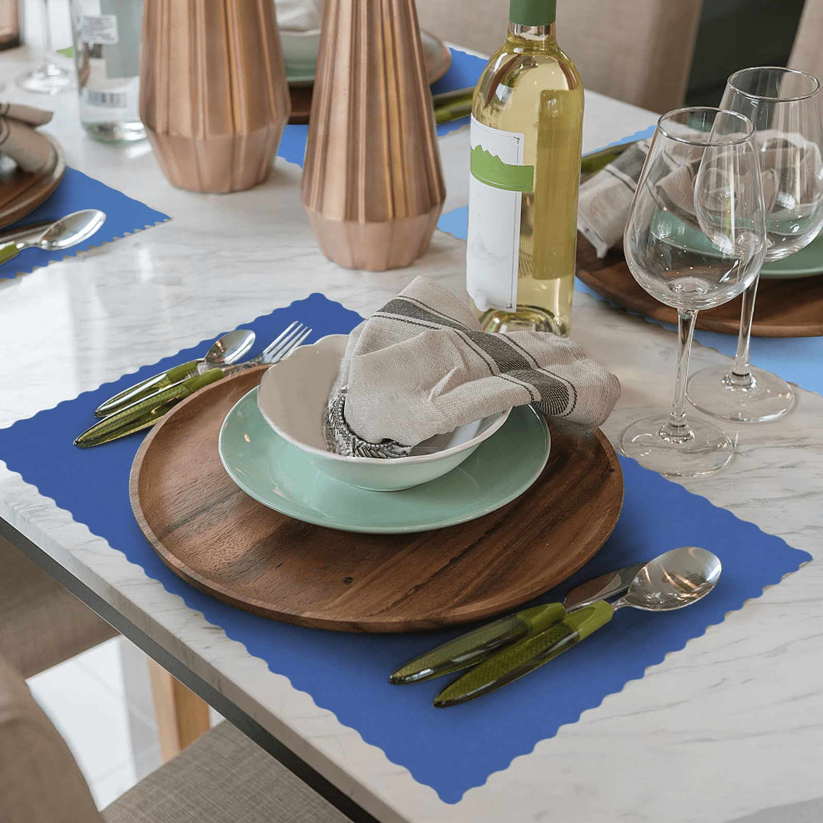 375128 Blue Paper Place Mat