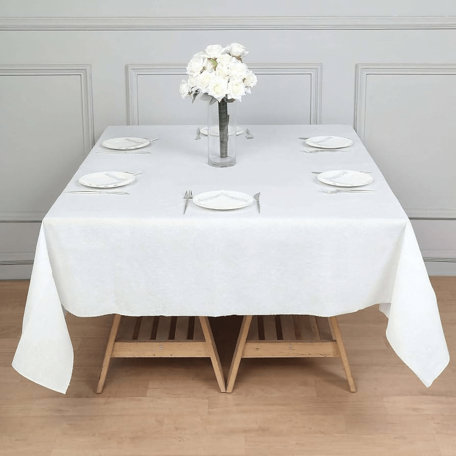 DU18470 White Banquet Table Cover Roll