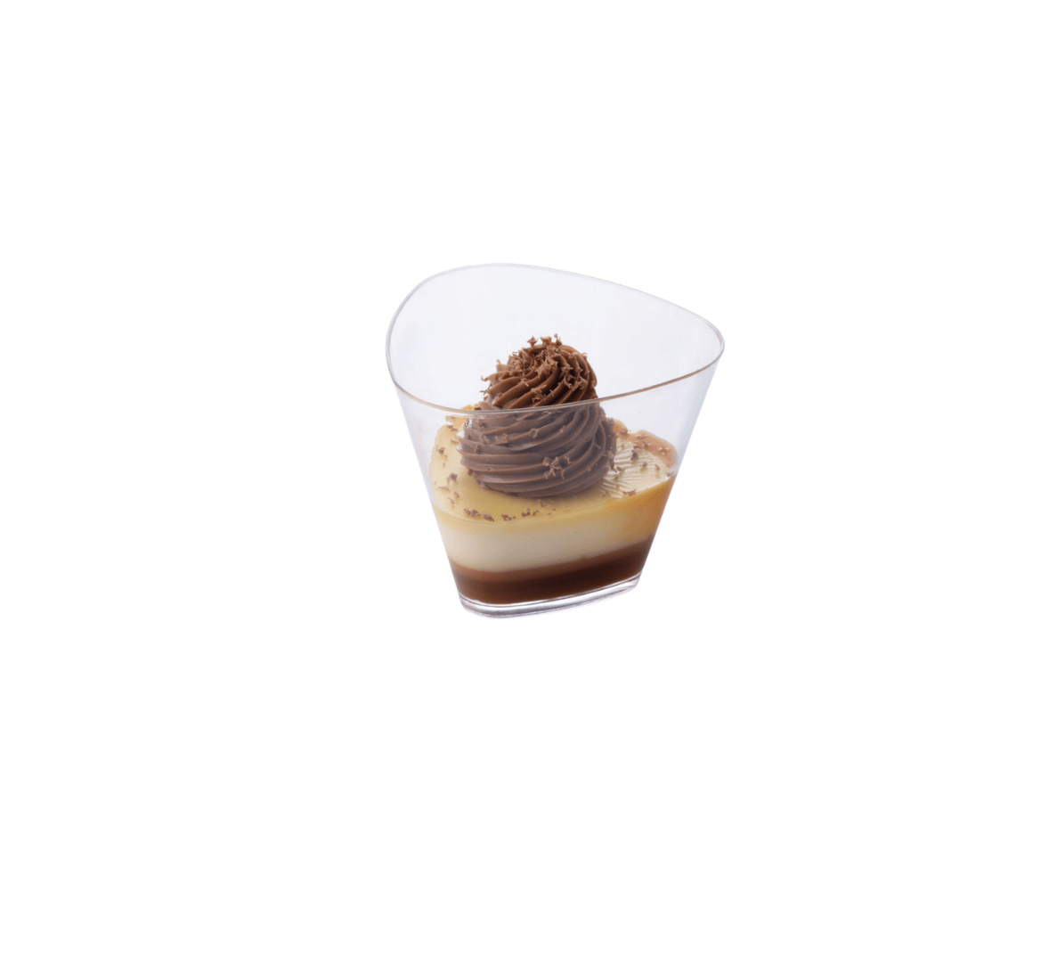 Triangle Dessert Cup 175ml clear plastic