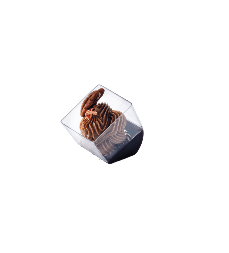 Cubo Dessert Cup 58ml clear cube design