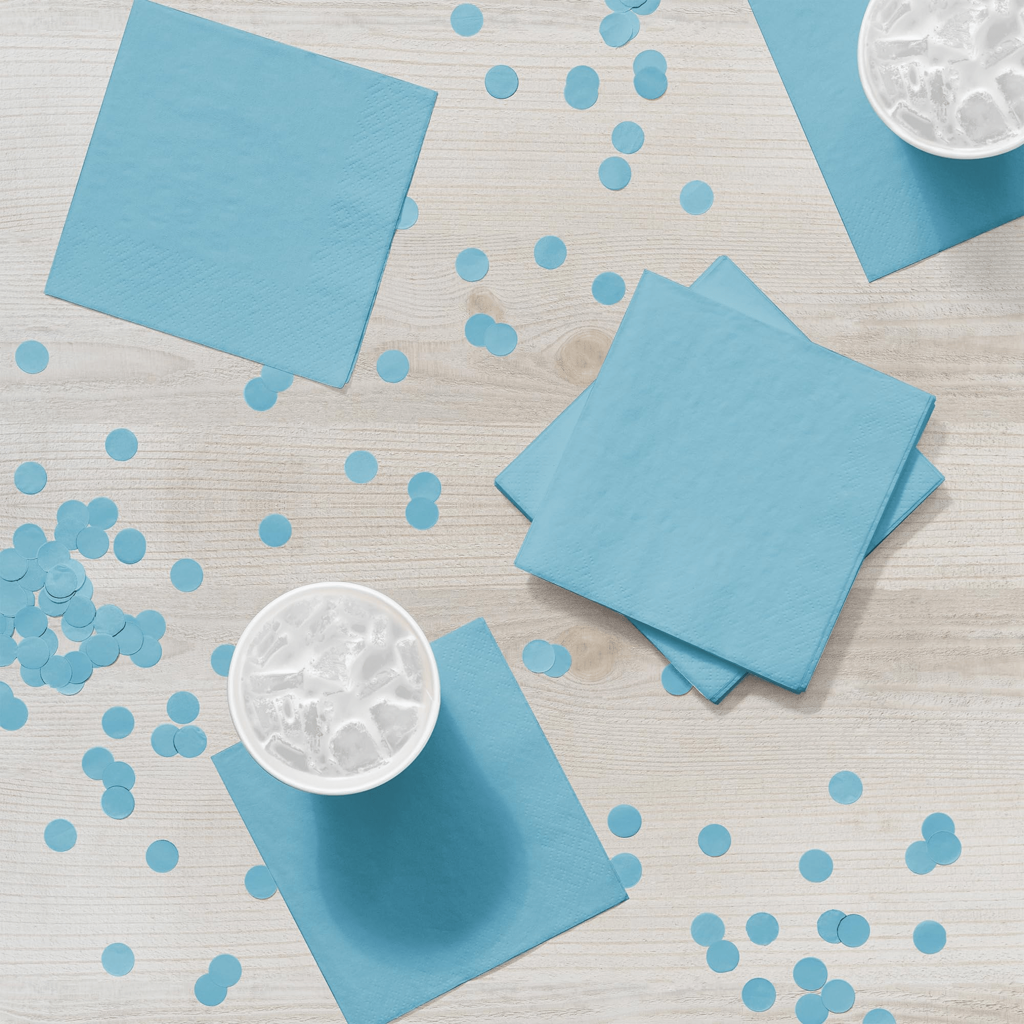 370460 Azure Blue Lunch Napkins 2000 Carton