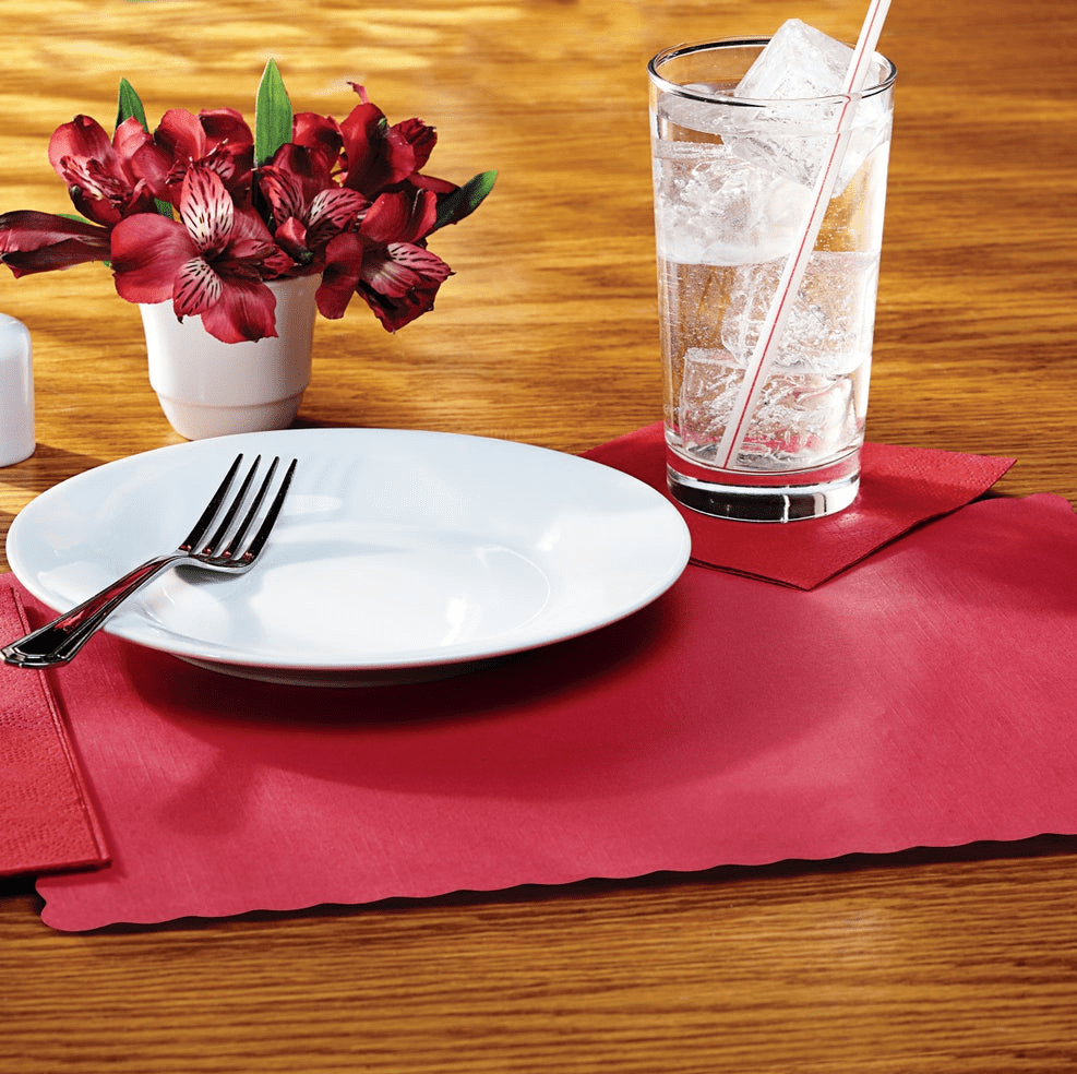 375126 Red Paper Place Mat