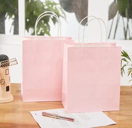 Earth Collection Dusty Pink Kraft Carry Bags