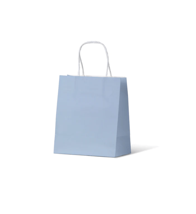 Earth Collection French Blue Kraft Carry Bags