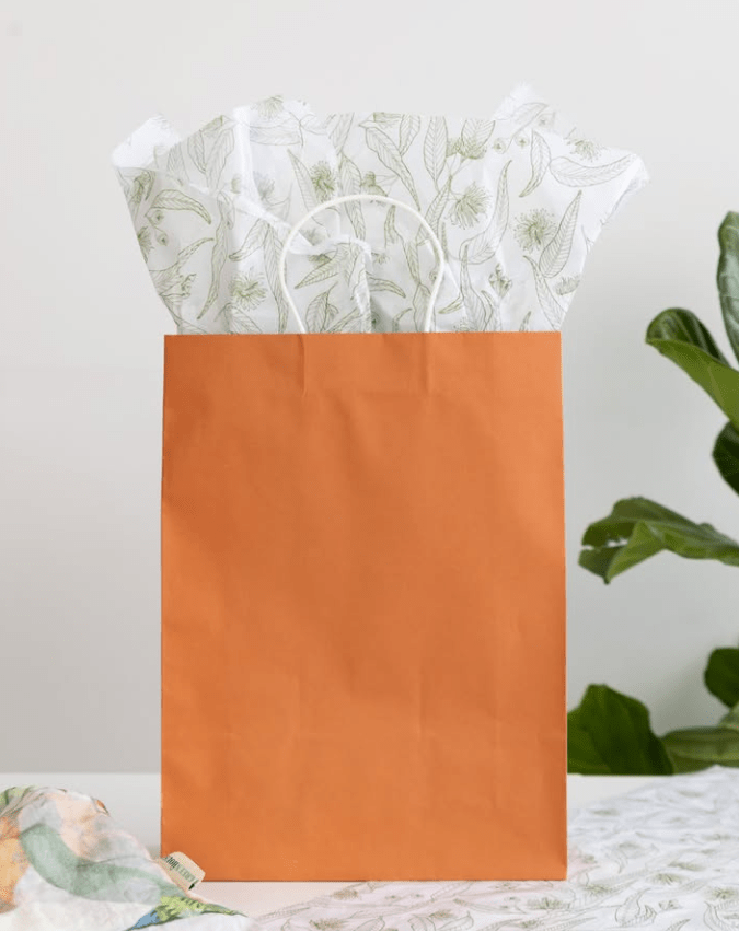 Earth Collection Large Mustard Kraft Carry Bags
