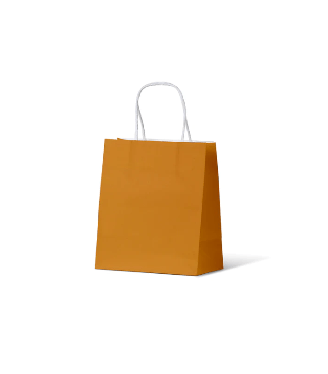 Mustard Paper Bags 200 x 170 x 100mm