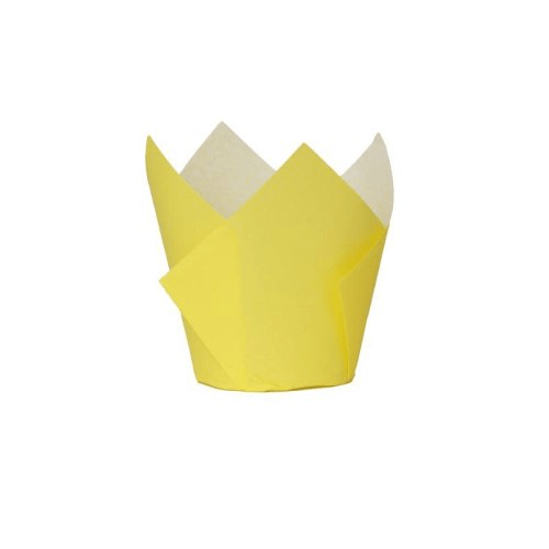 Yellow Tulip Muffin Wraps 80x50mm