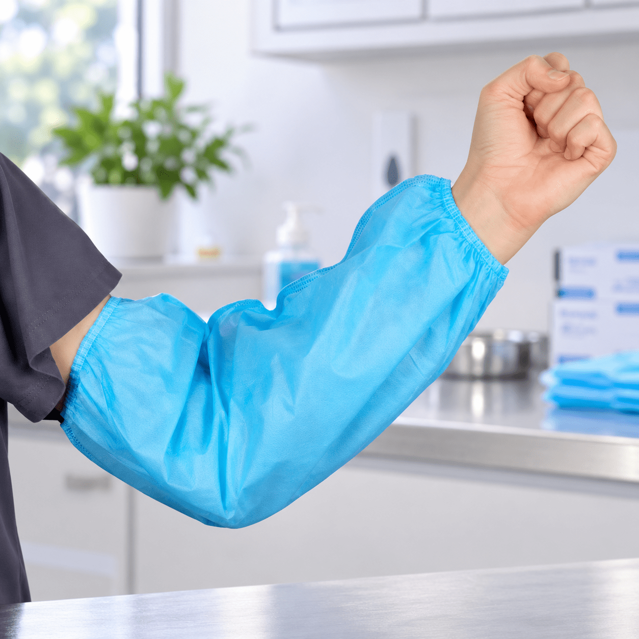 Blue Polypropylene Disposable Sleeve Covers