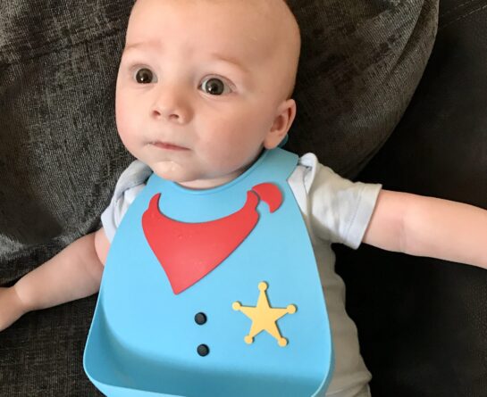 The Sheriff comes to town – Make my day baby bib