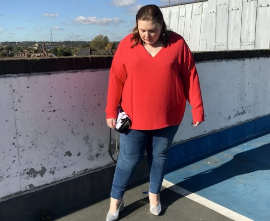 When in doubt wear red or jeans or both