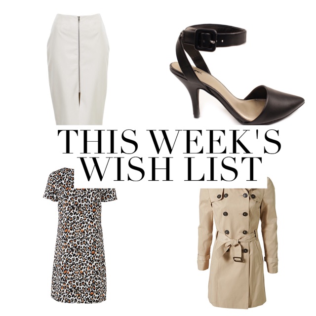 Trench coat black heels leopard dress