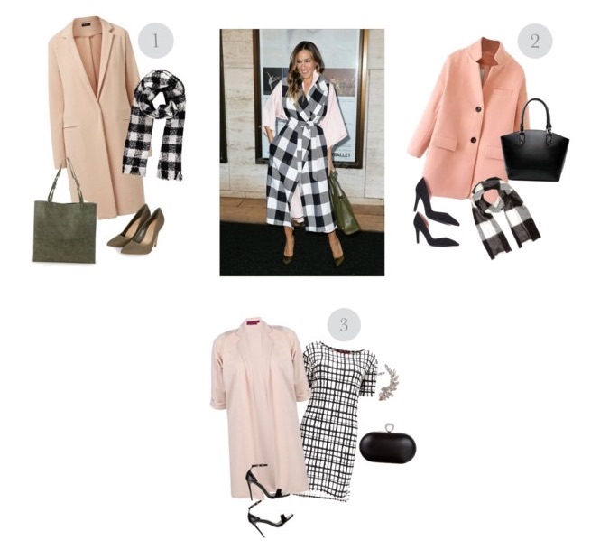 Sarah Jessica Parkers pastel coat and scarf