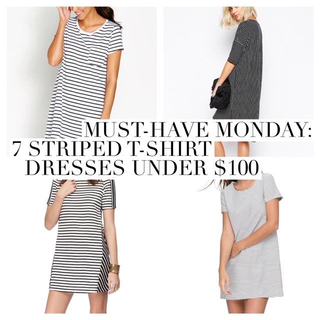 Striped t shirt dress