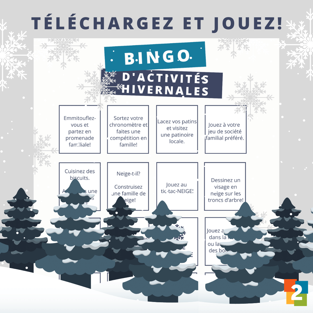 BINGO activités hivernales carte