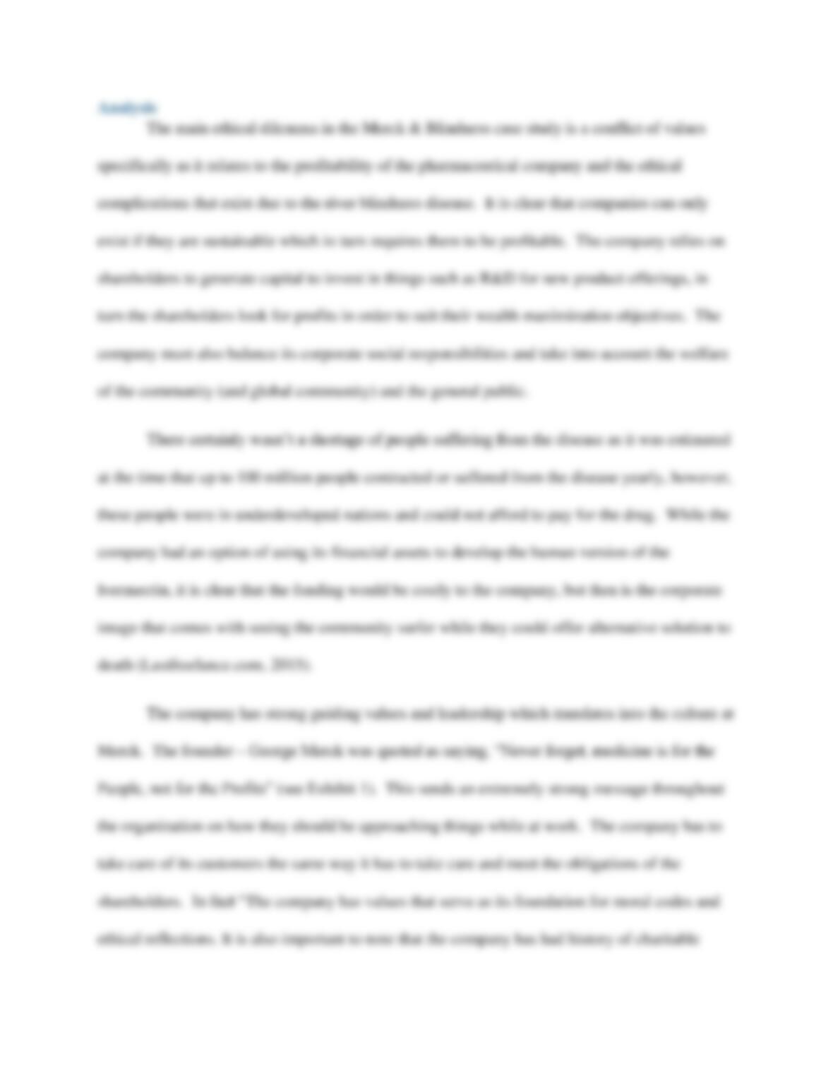 14+ New Merck River Blindness Case Study Ethics / Merck and river blindness by Mohsin Mustafa : By joe hoppe open orphan plc said thursday that it has received a contract to s.