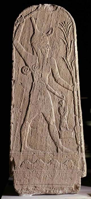 Storm God Baal (or Ba’al), male god of storms, lightning, and fertility.