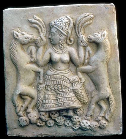 Goddess Astarte or Anath, female goddess of fertility, women, and war.