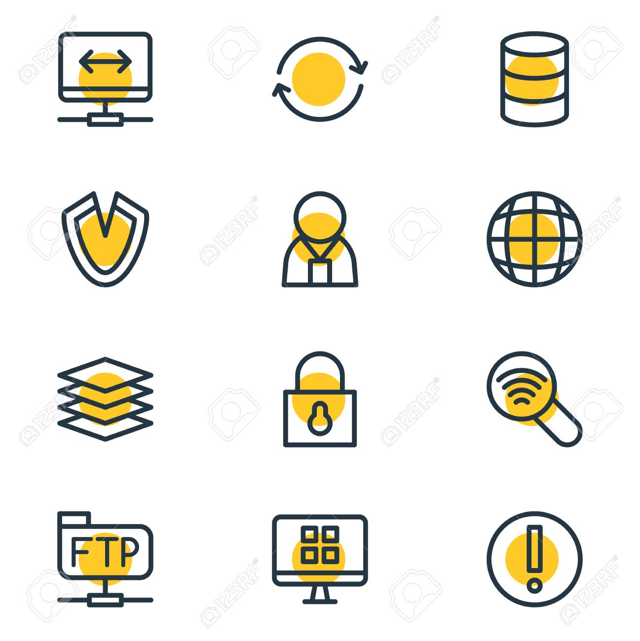 Ilustracao Do Vetor Da Linha Estilo Dos Icones Do Internet Conjunto Editavel De O Cliente Rede Virtual Privada Erro E Outros Elementos De Icone Ilustraciones Vectoriales Clip Art Vectorizado Libre De Derechos