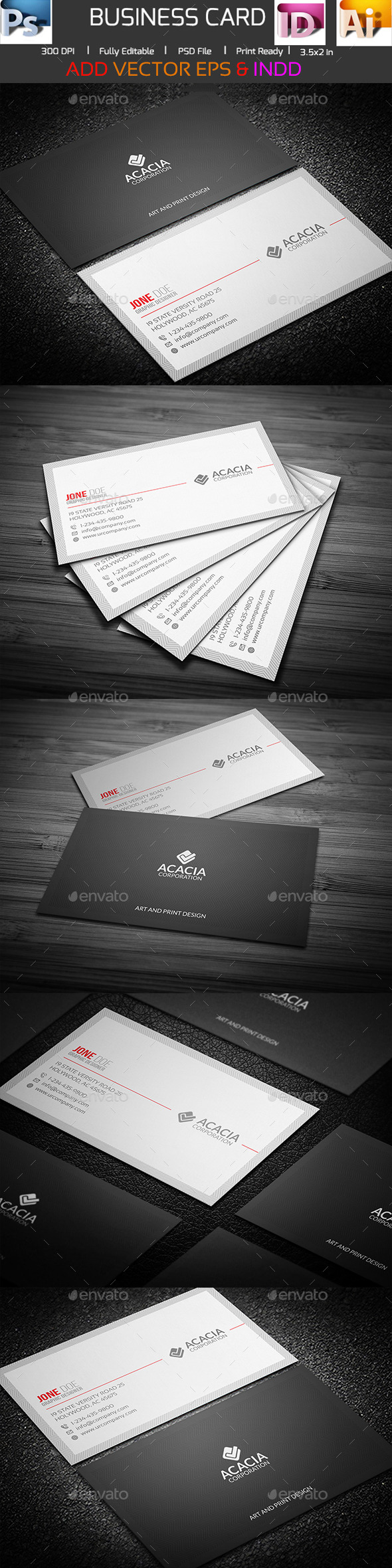 Indesign Business Card Templates Designs From Graphicriver