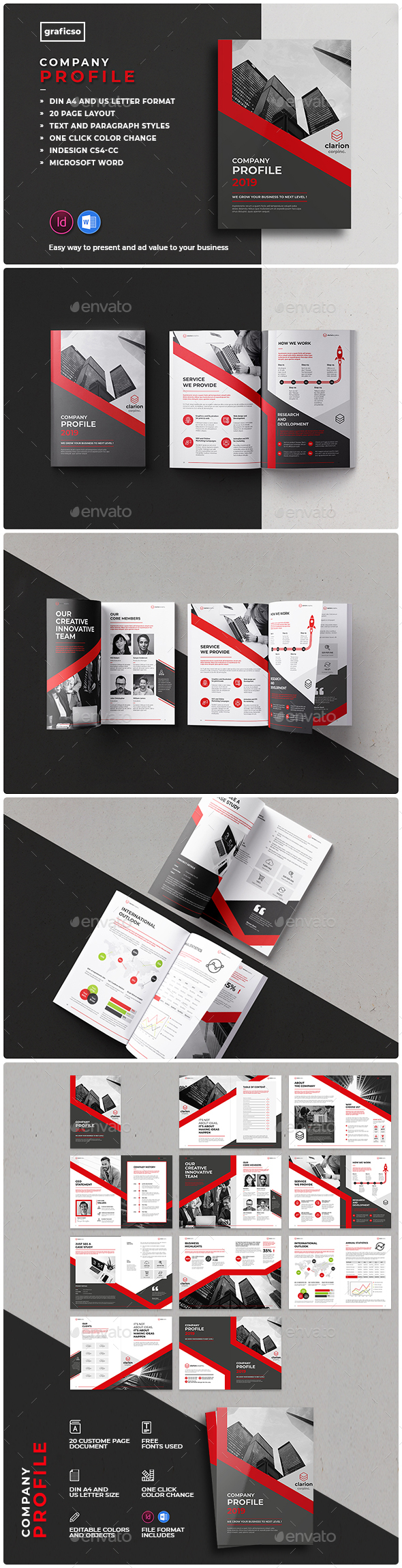 Company Profile Word Graphics Designs Templates