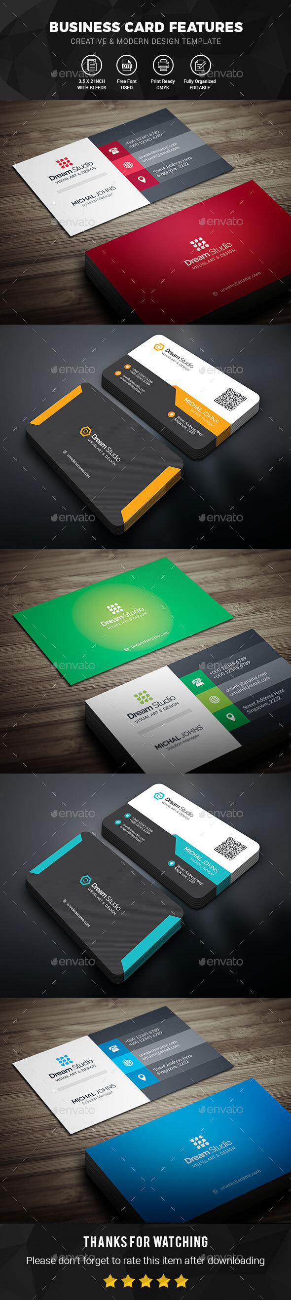Business Card Templates Designs From Graphicriver