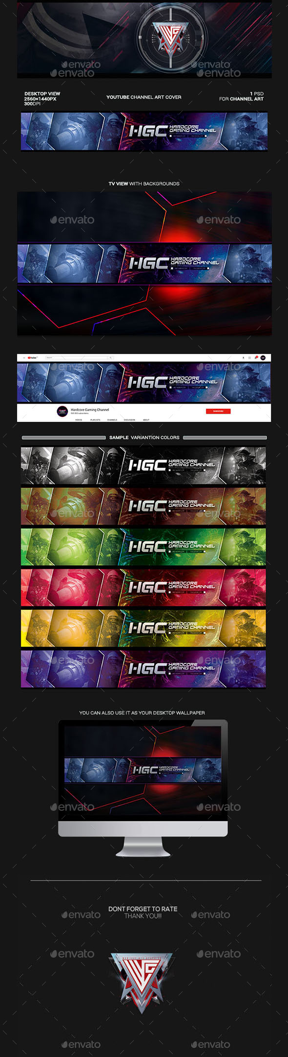 Youtube Channel Art Template Graphics Designs Templates