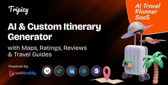 AI Travel Planner SaaS AI Custom Itinerary Generator With Maps Thumnail Preview 