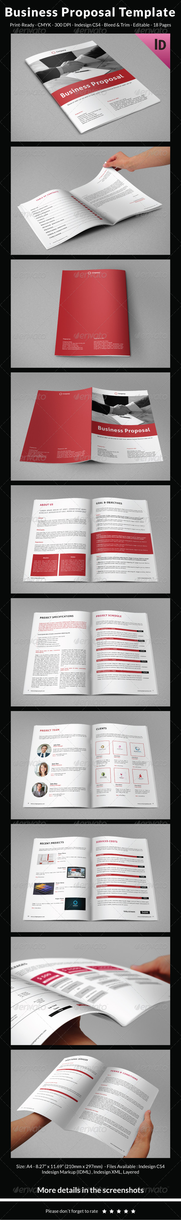 Business Proposal Template Graphics Designs Templates