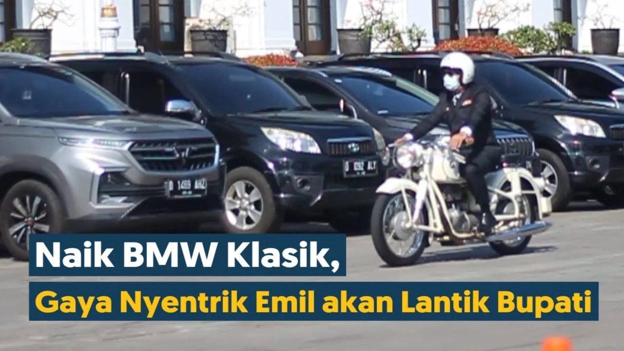 Naik BMW Klasik, Gaya Nyentrik Emil akan Lantik Bupati