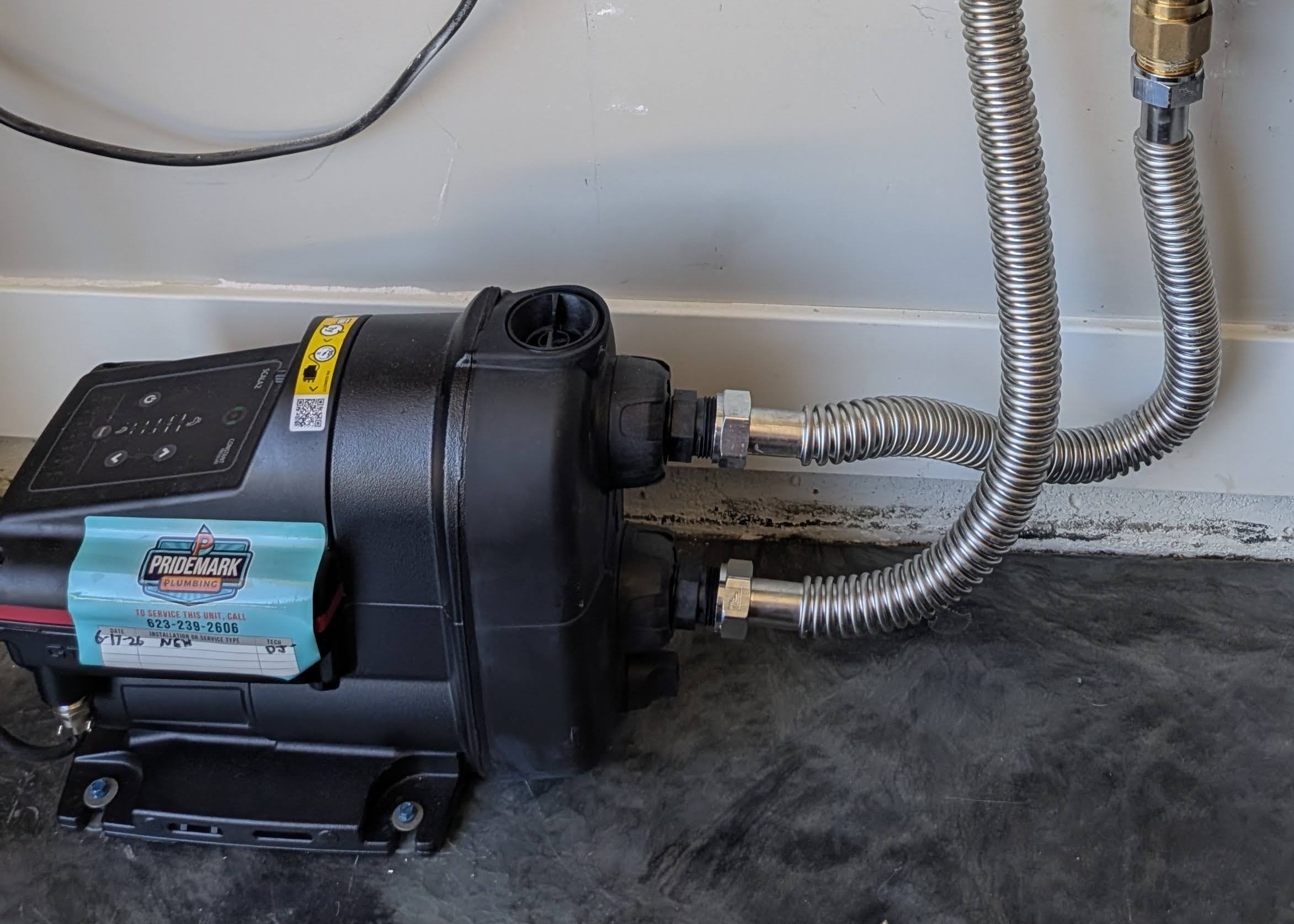 1 inch Moen Flo Smart Water Monitor and Automatic Shutoff valve installed on main water service line in Buckeye AZ