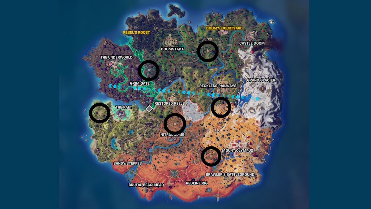 Where Are All The Legendary Chests In Fortnite Fortnite Map Chest 