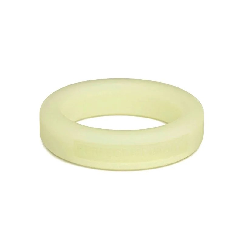 PerfectFit Classic Silicone Medium Stretch Penis Ring 36mm Glow In The Dark (White)