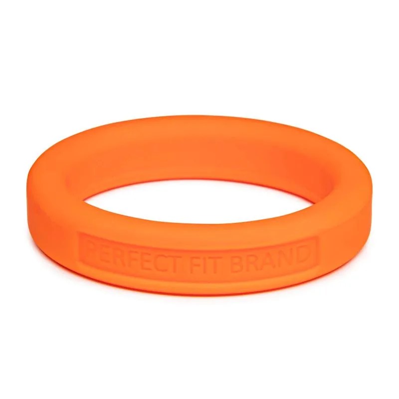 PerfectFit Classic Silicone Medium Stretch Penis Ring 44mm Orange