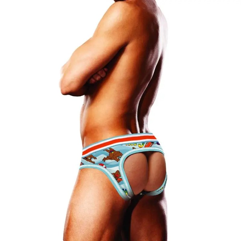Prowler Gaywatch Bears Open Back Brief  (Blue - Large)