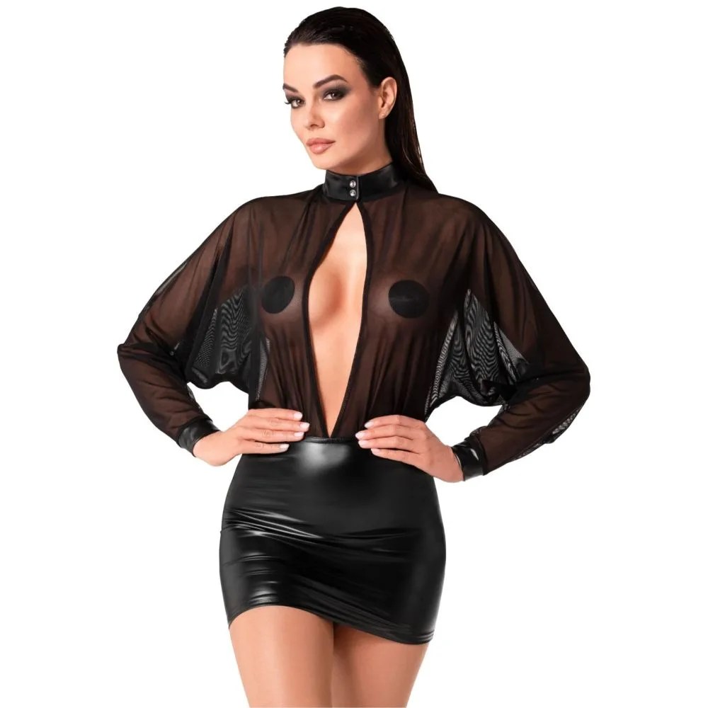 Noir Opium Mini Dress (Black - Small)