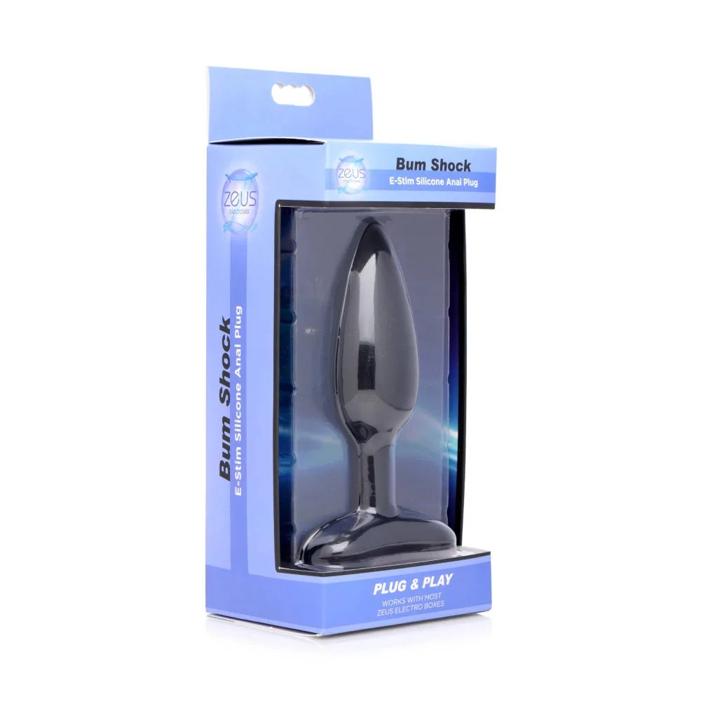 Zeus Bum Shock E-Stim Silicone Anal Plug (Black)