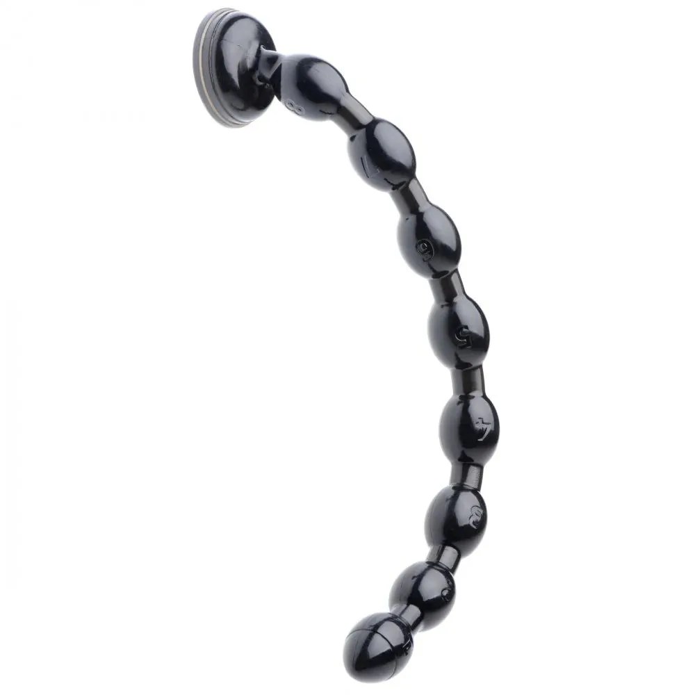 Hosed 19in Beaded Anal Snake (Black)