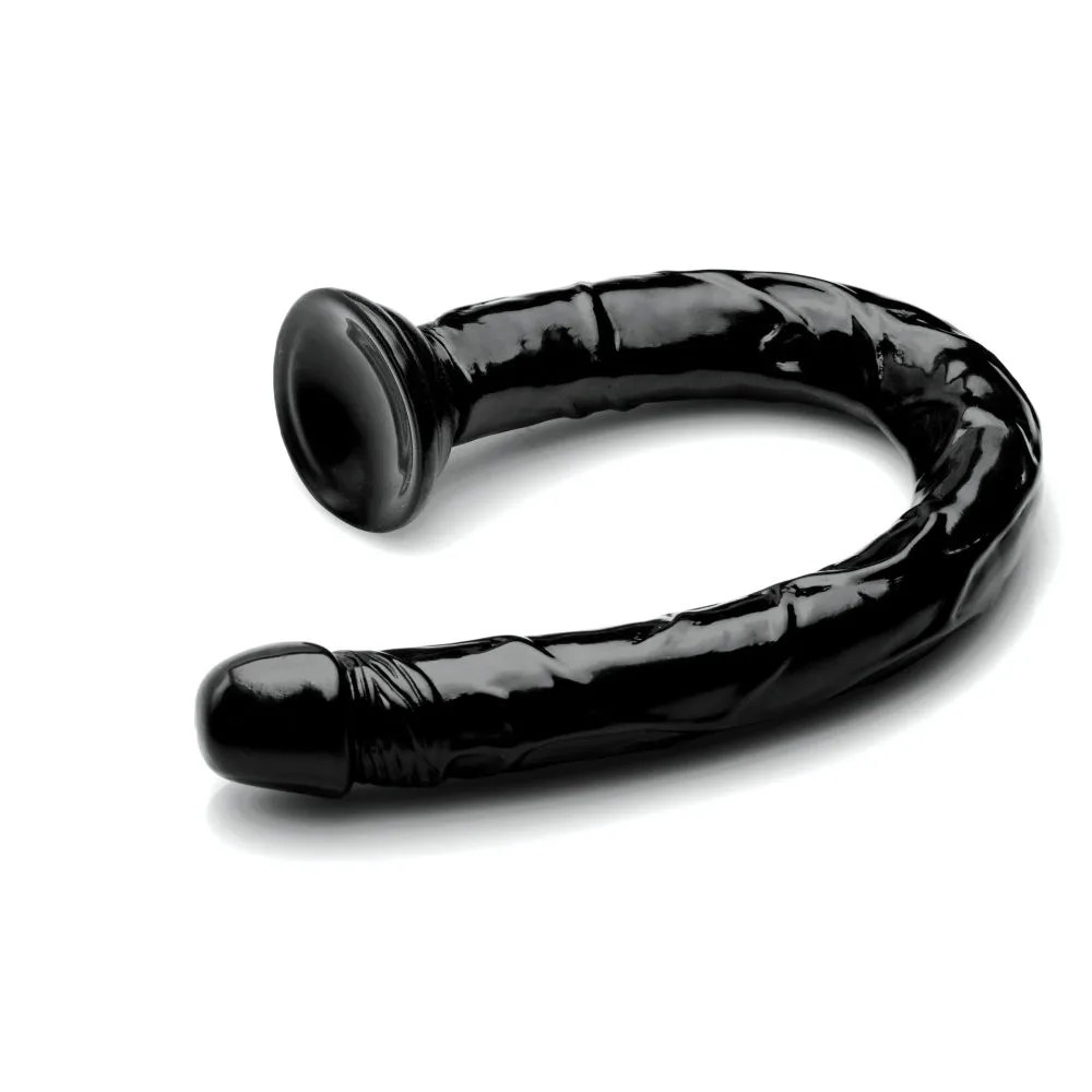 Hosed 19in Realistic Anal Dildo  (Black)
