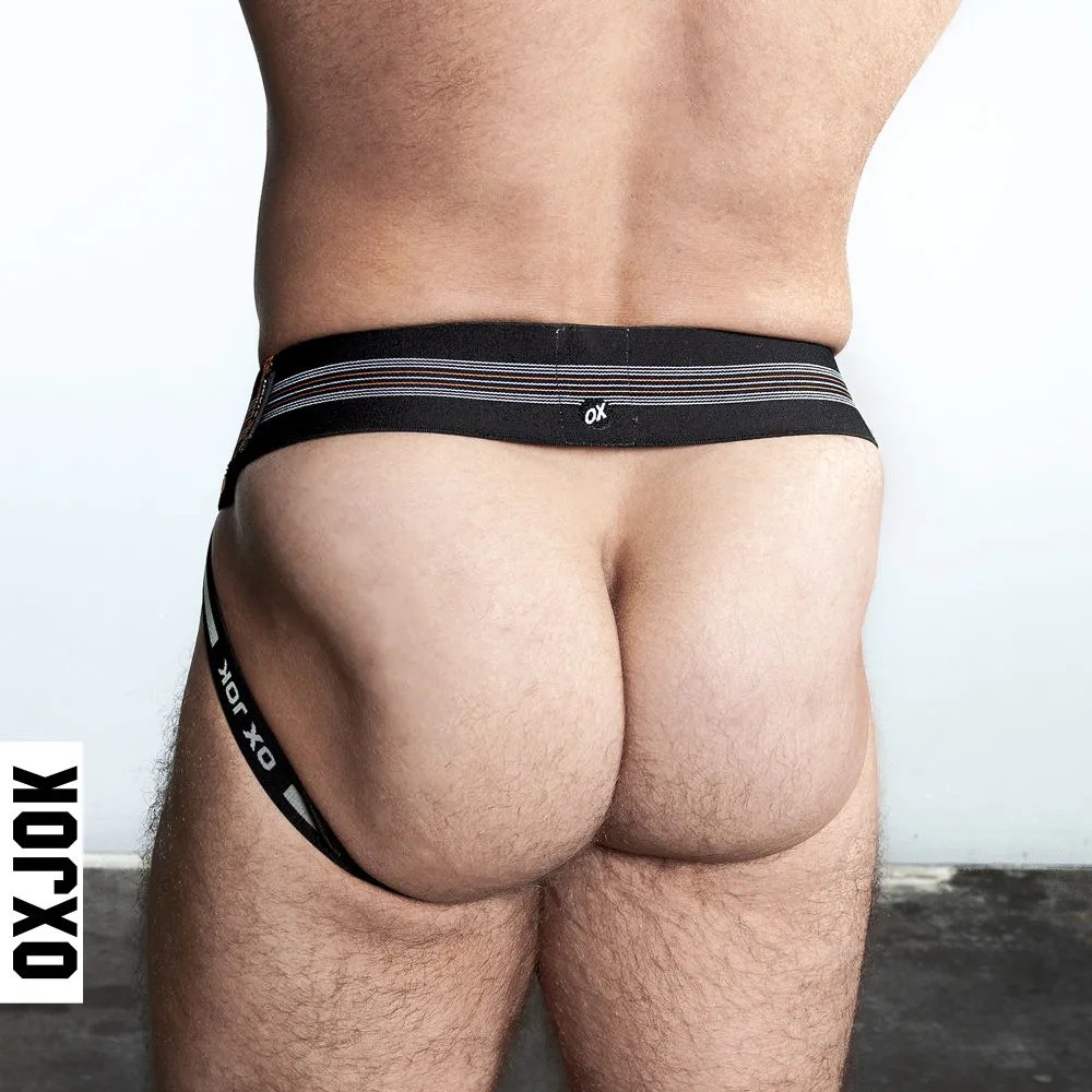 Oxballs Slingjock Upthrust Slider-Strap Jock Black Iron (Medium)