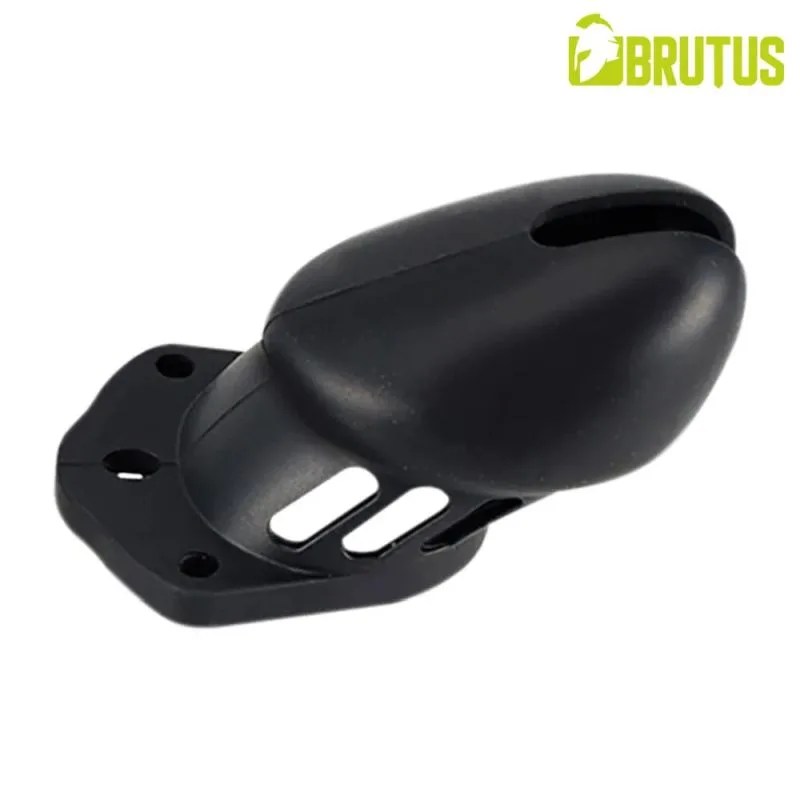Brutus Denial Silicone Chastity 2 Cage Set Black