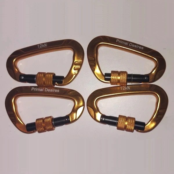 Carabiner 12kN - Set of 4 (Gold)