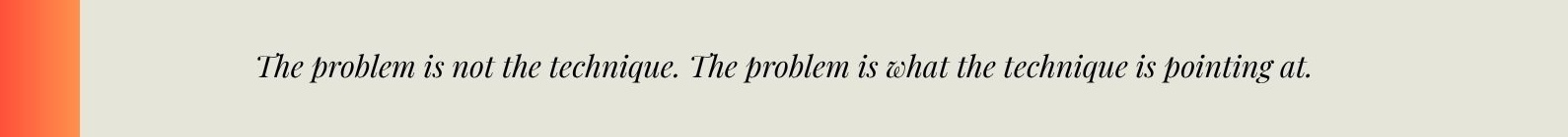 the problem is what technique is pointing at