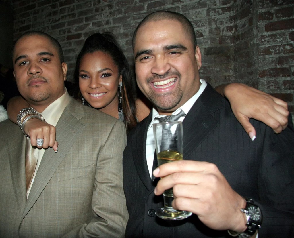 Ashanti (center), Irv Gotti and Chris Gotti during Ashanti's album release party