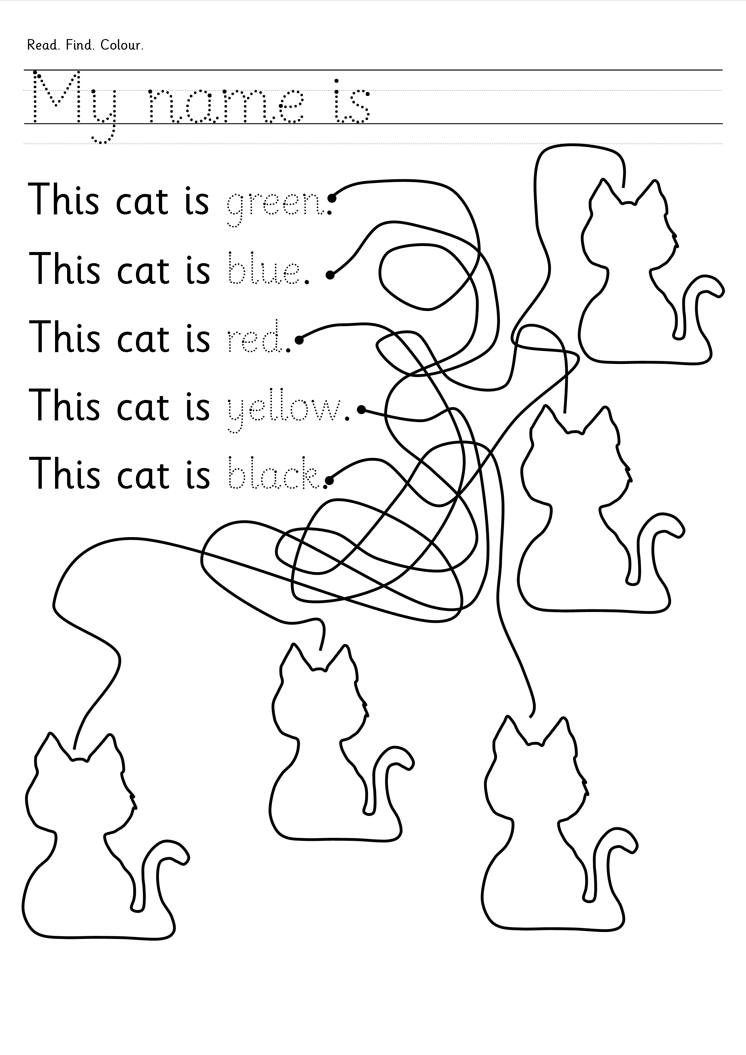 Cat Labeling Worksheet | Printable Worksheets and Activities for