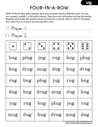 Reading UG Word Family Words | PrimaryLearning.Org