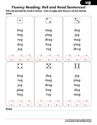 UG Word Family Reading Fluency | PrimaryLearning.Org