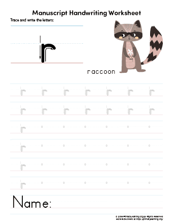 Tracing and Writing Letter R | PrimaryLearning.Org
