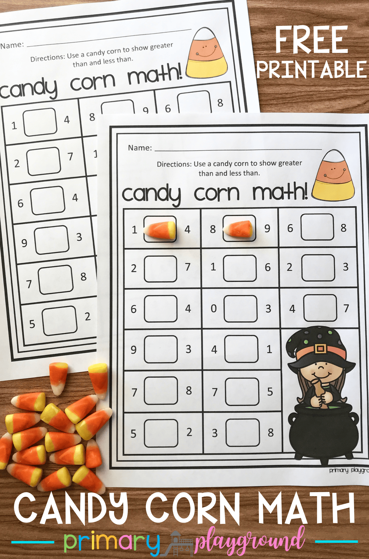 Free Printable Candy Corn Math - Primary Playground