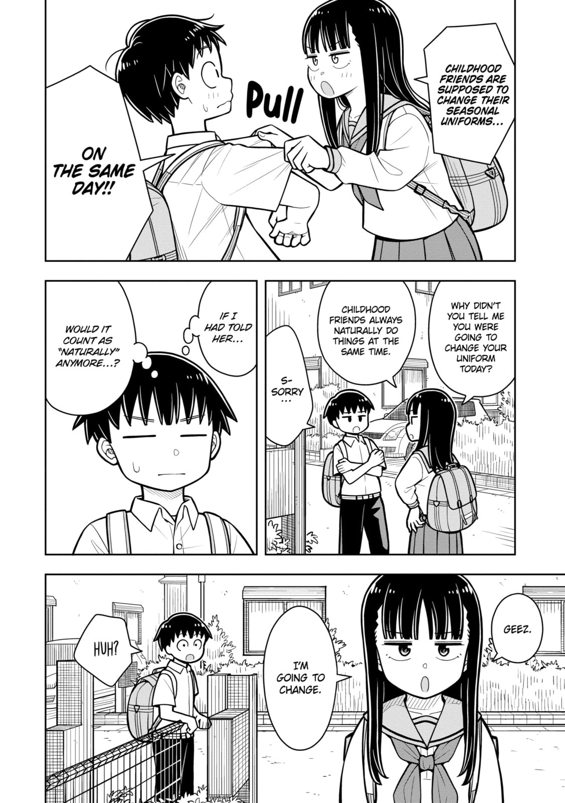 Childhood Friend and Changing Uniforms page 1