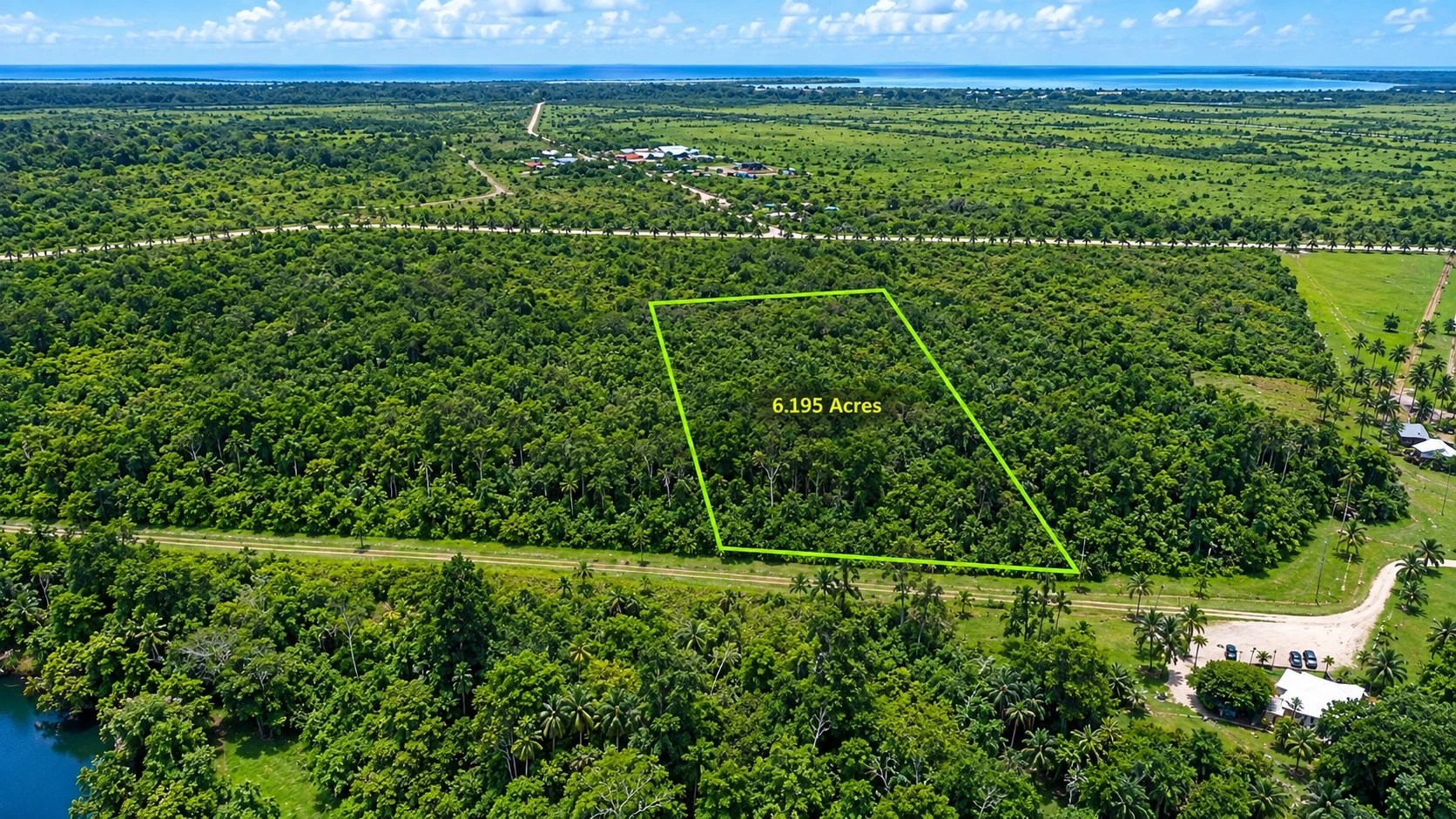 6.195 acre lot for sale in Belize with Sittee River access